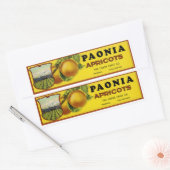 Paonia Apricots Art Étiquette (Enveloppe)
