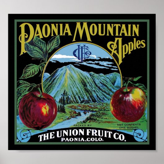 Paonia Moountain Apples Colorado Poster (Voorkant)
