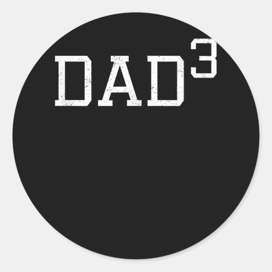Pap 3 - Grappig dat pap drie cadeautjes uitdeelt Ronde Sticker (Voorkant)