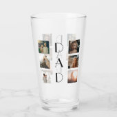 Pap 6 Foto Collage Cute Elegant Vader Day Glas (Achterkant)