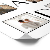 Pap 6 Foto Collage Cute Elegant Vader Day Poster (Hoek)