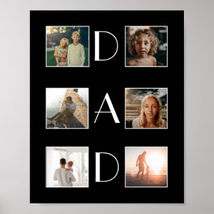 Pap 6 Foto Collage Cute Elegant Vader Day Poster