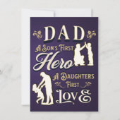 Pap A Son's First A Daughters First Love Feestdagenkaart (Voorkant)