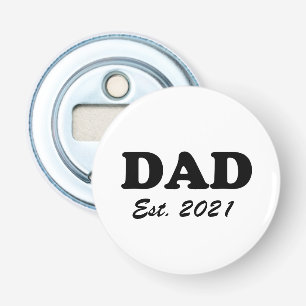 Pap, Aangepaste datum zwart-wit Button Flesopener