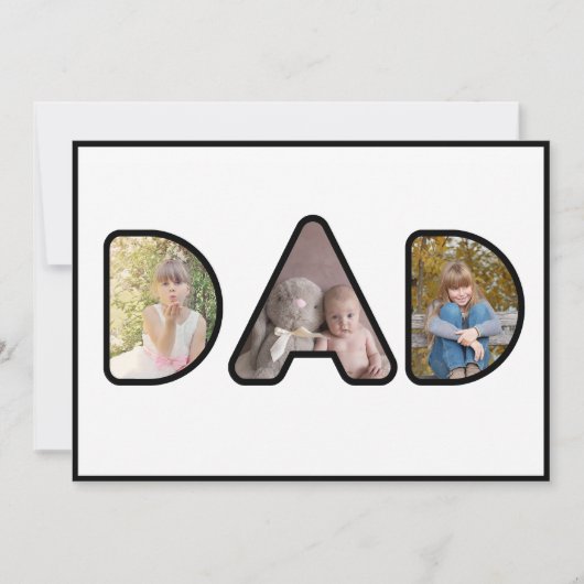 Pap Afbeelding Collage Photo Vaderdag Kaart (Voorkant)