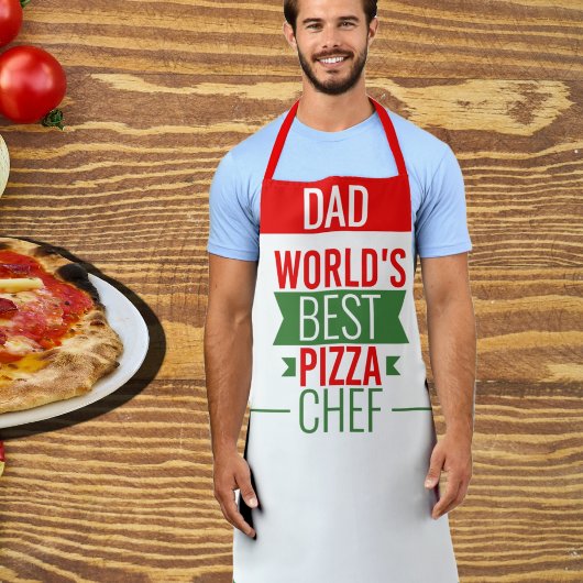Pap - Beste Pizza Chef ter wereld - rood wit groen Schort