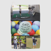 Pap beter dan Par Personalized Photo Collage Go Golfhanddoek (Voorkant)
