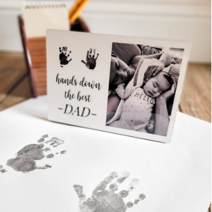 Pap Birthday Fathers Day Handprint Foto Fotoplaat
