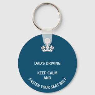 Pap Blue Keep Calm Vaderdag Sleutelhanger