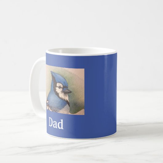 Pap Bluejay Happy Vaderdag Mok (Voorkant links)