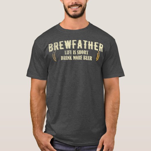 Pap Brew vaders dag Craft Beer Brewer T-shirt (Voorkant)
