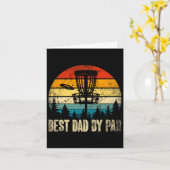 Pap By Par  Disc Golf Funny Dad Vaders Day Kaart (Gele Bloem)