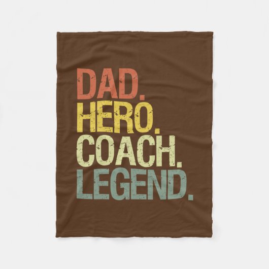 Pap coach Pap held coach legende design Fleece Deken (Voorkant)