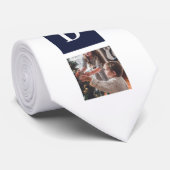 Pap Colorblock Vier Foto Collage Persoonlijk Stropdas (Opgerold)