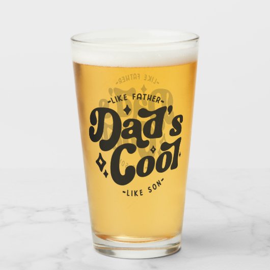 Pap Cool Funny Pap (Matches Son's Cooler) Glas (Voorkant gevuld)