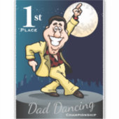 Pap Dancing Funny Dance Winner Sticker (Voorkant)