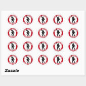 Pap Dansende Champion - Funny Vaderdag Ronde Sticker (Vel)