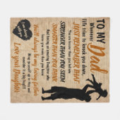 Pap Daughter Father Day Retro Fleece Deken (Voorkant (Horizontaal))