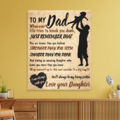 Pap Daughter Father Day Retro Gift voor hem Canvas Afdruk (Insitu (Woonkamer))
