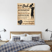 Pap Daughter Father Day Retro Gift voor hem Canvas Afdruk (Insitu (Slaapkamer))