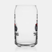 Pap de boerenlegende rode tractor grappige apparat blikvorm glas (Links)