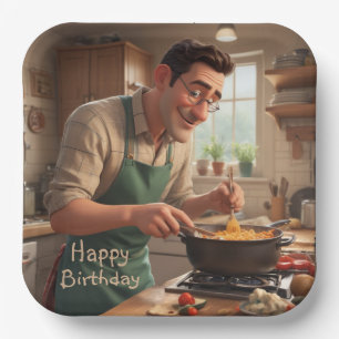 Pap de Chef Verjaardag Papieren Bordje