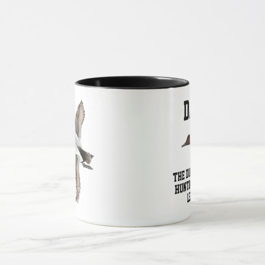 Pap Duck Hunting Legend Canvasback Vaderdag Mok (Midden)