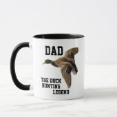 Pap Duck Hunting Legend Mallard Vaderdag Mok (Links)
