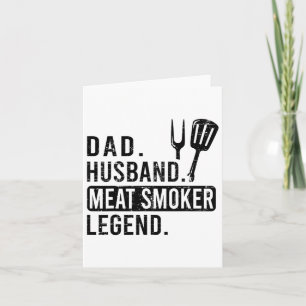 Pap. Echtgenoot. Vleesroker. Legende. -Bbq Kaart
