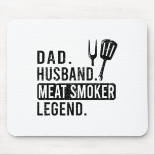 Pap. Echtgenoot. Vleesroker. Legende. -Bbq Muismat