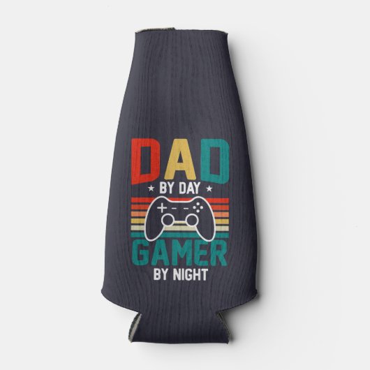 Pap: een gamer; computerspellen; geschenk van papa flesjeskoeler (Voorkant)