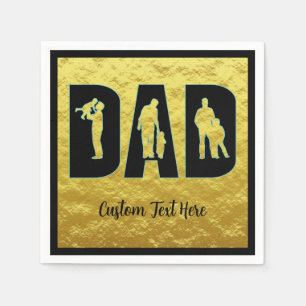 Pap Elegant Black met Gold Metallic BG Father Chil Servet