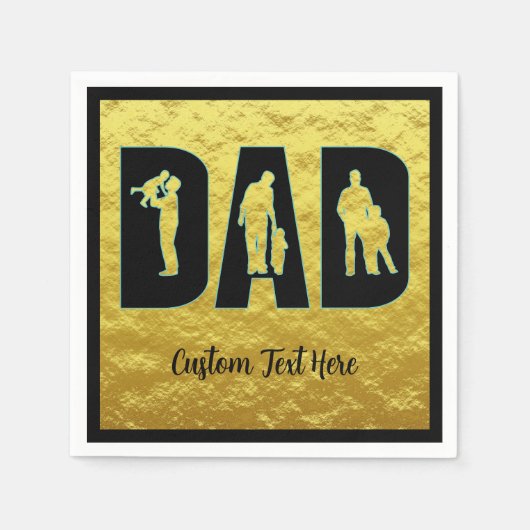 Pap Elegant Black met Gold Metallic BG Father Chil Servet (Voorkant)