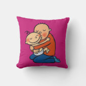 Pap en Baby Hugging Kussen (Voorkant)