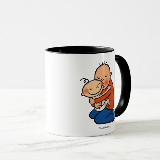 Pap en Baby Hugging Mok (Voorkant rechts)