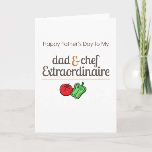 Pap en Chef Extraordinaire Kaart (Voorkant)