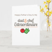 Pap en Chef Extraordinaire Kaart (Gele Bloem)