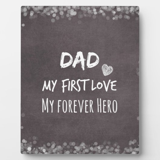 Pap en dochter Citaat: Eerste liefde, eeuwig Hero Fotoplaat (Voorkant)