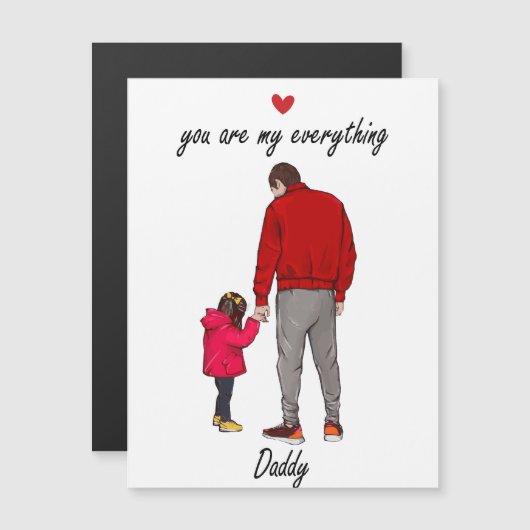 Pap en Dochter, Vaderdag cadeau (Voorkant / Achterkant)