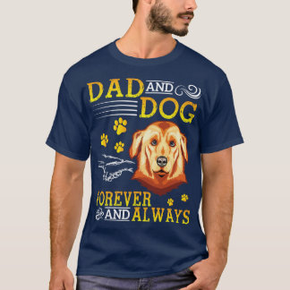 Pap en Golden Retriever hond hand in hand voor alt T-shirt