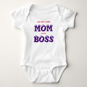 Pap en ik zijn het eens Mam is de BOSS schattige b Romper