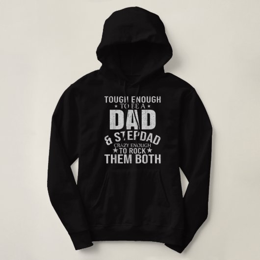 Pap en Stepdad Fathers Dag stepdad stapvader Hoodie (Design voorkant)