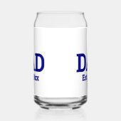 Pap Est. 19xx Navy Blue Tekst Sjabloon Blikvorm Glas (Rechts)