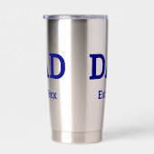 Pap Est. 19xx Navy Blue Tekst Sjabloon Geïsoleerde Drinkbeker (Rechts)