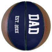 PAP Est. Jaar Donkerblauw en Witte Tekst Sjabloon Basketbal (Verticaal)