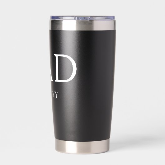 Pap Est Modern New Papa promoot pap Geïsoleerde Drinkbeker (Achterkant)