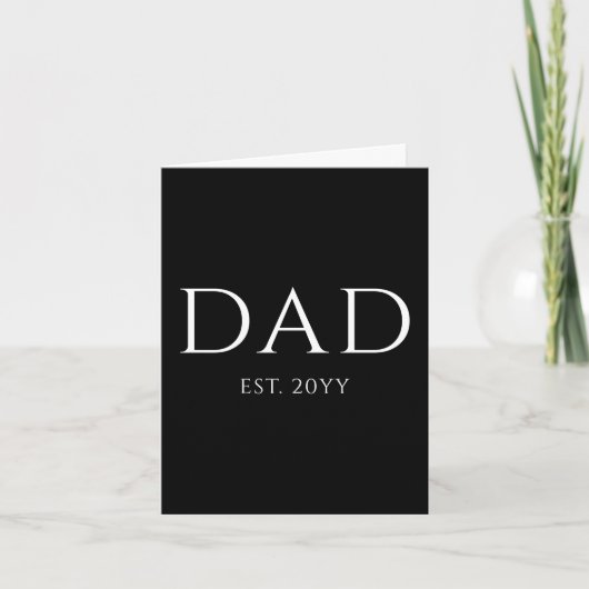 Pap Est Modern New Papa promoot pap Kaart (Voorkant)