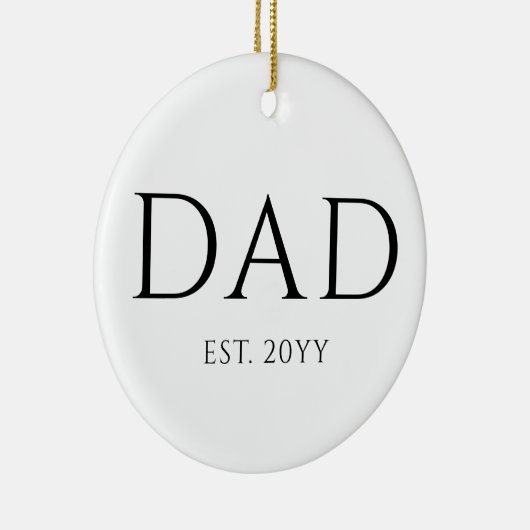 Pap Est Modern New Papa promoot pap Keramisch Ornament (Rechts)