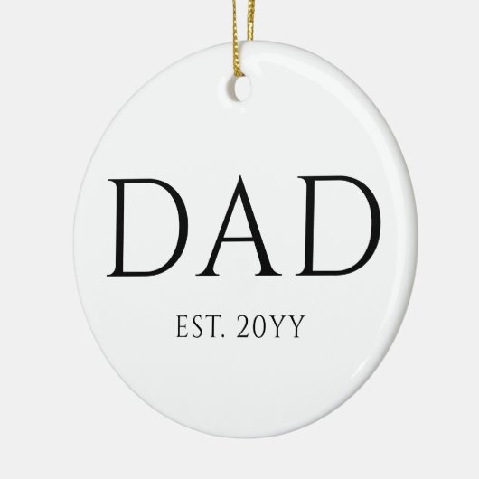 Pap Est Modern New Papa promoot pap Keramisch Ornament (Links)