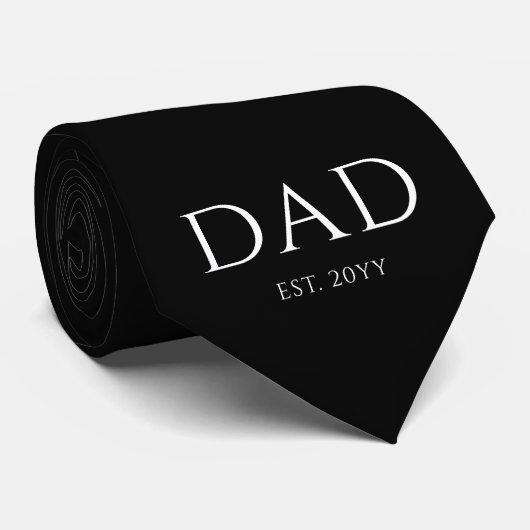 Pap Est Modern New Papa promoot pap Stropdas (Opgerold)